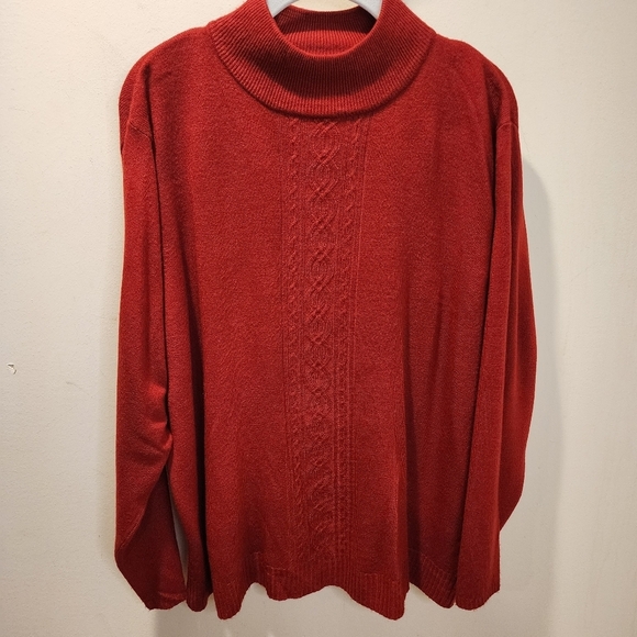 DRESSBARN women's Red Turtleneck sweater size 18/20 - Picture 5 of 10